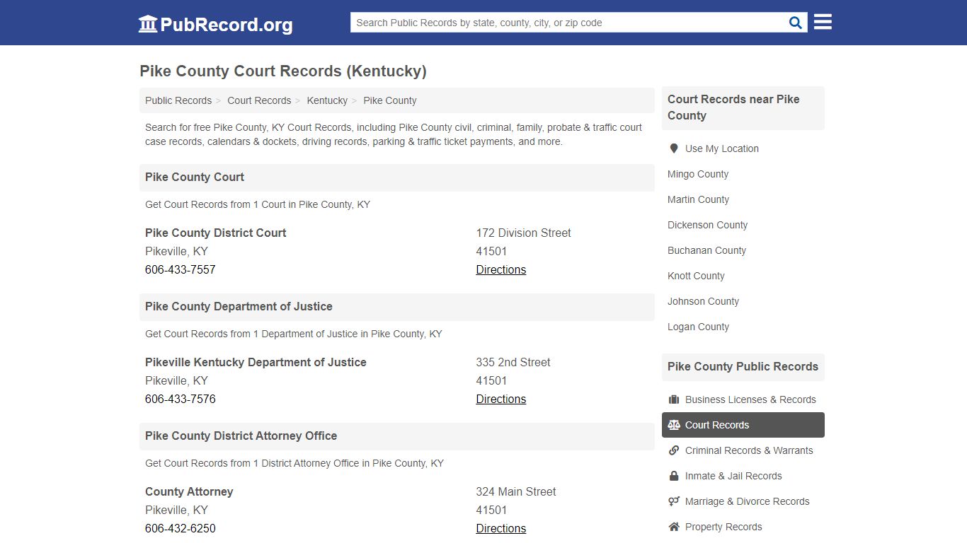 Free Pike County Court Records (Kentucky Court Records)